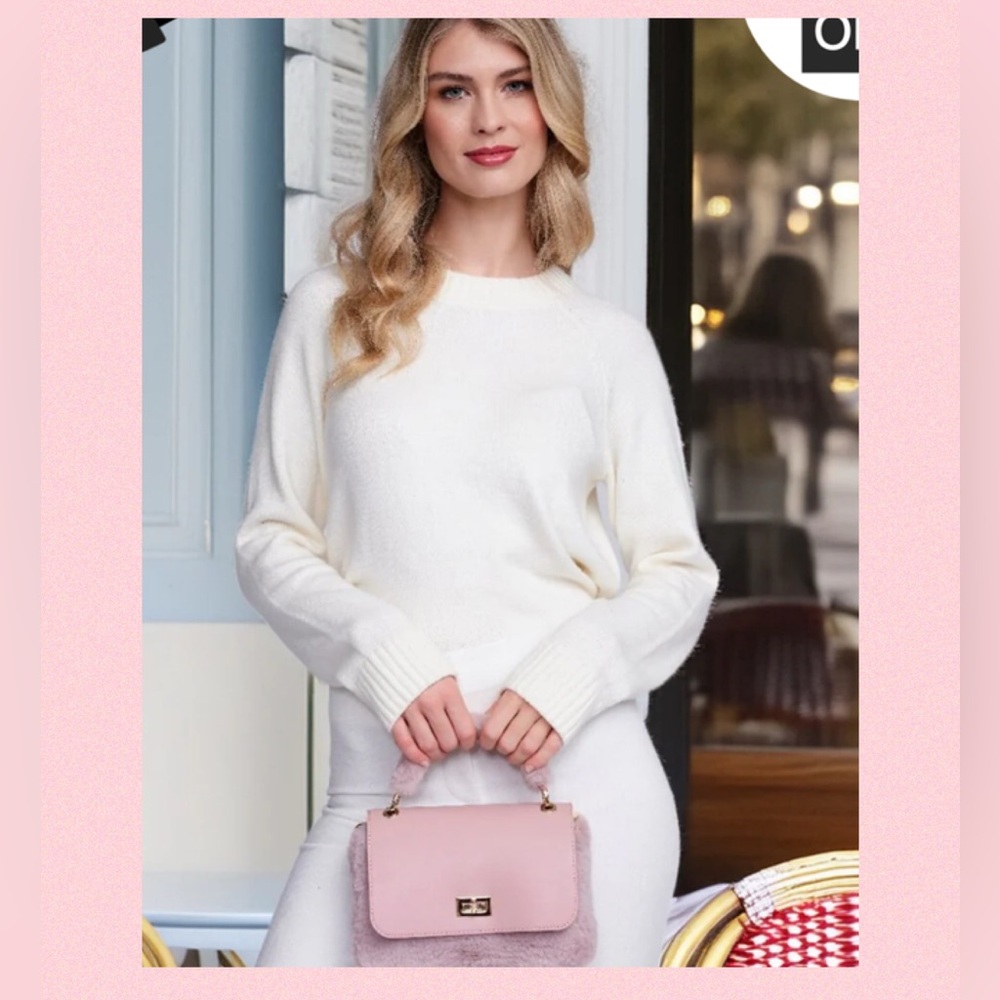 💖Pia Rossini “Hepburn” Faux-Fur Crossbody 
    Bag💖 - Picture 3 of 16